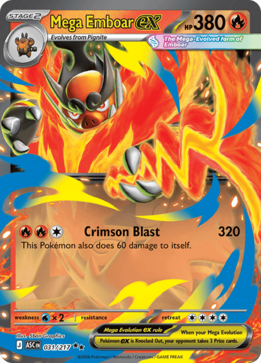 Ascended Heroes Mega Emboar ex Box - Leave It or Rip It