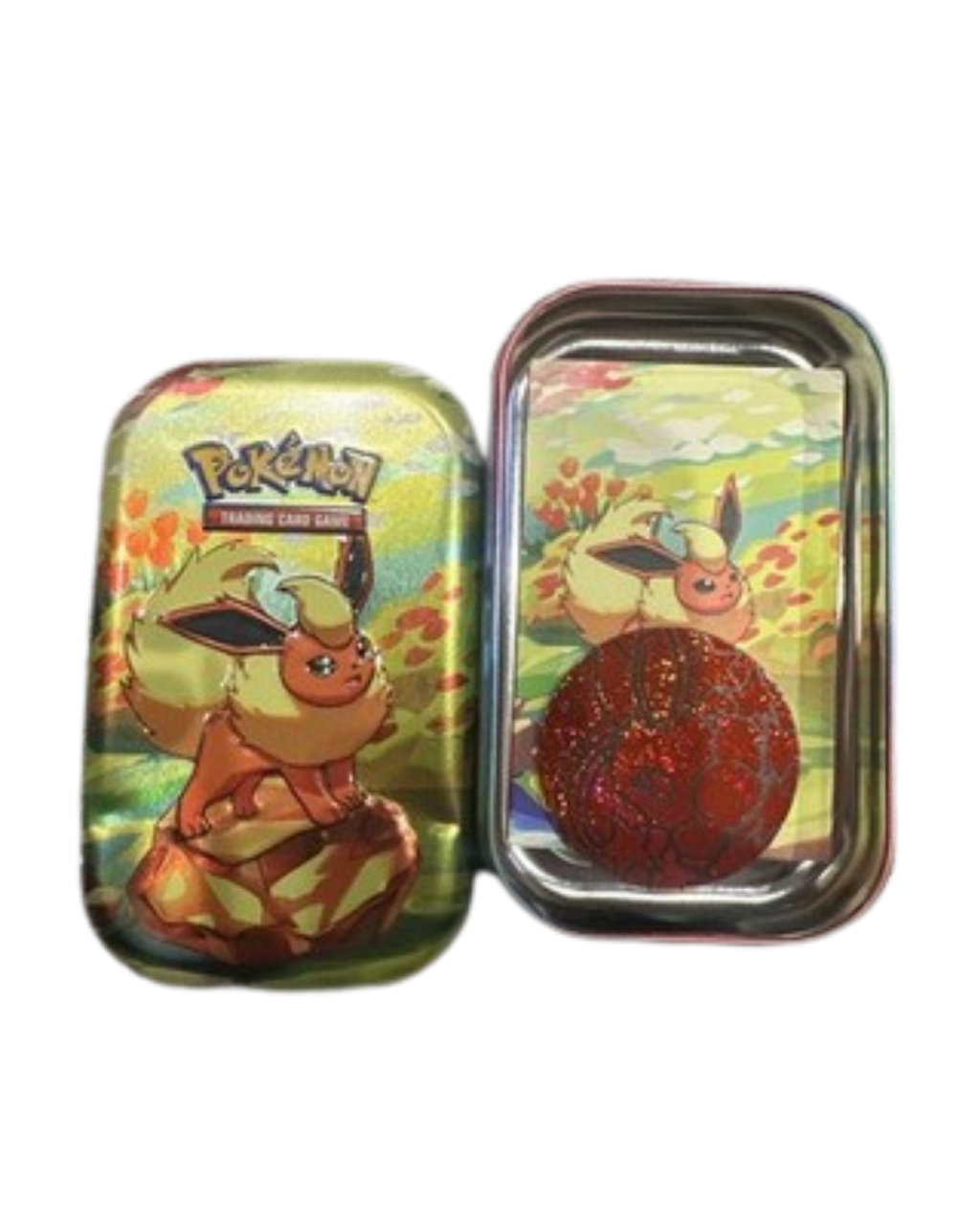 Prismatic Evolutions Flareon Mini Tin - Leave It or Rip It