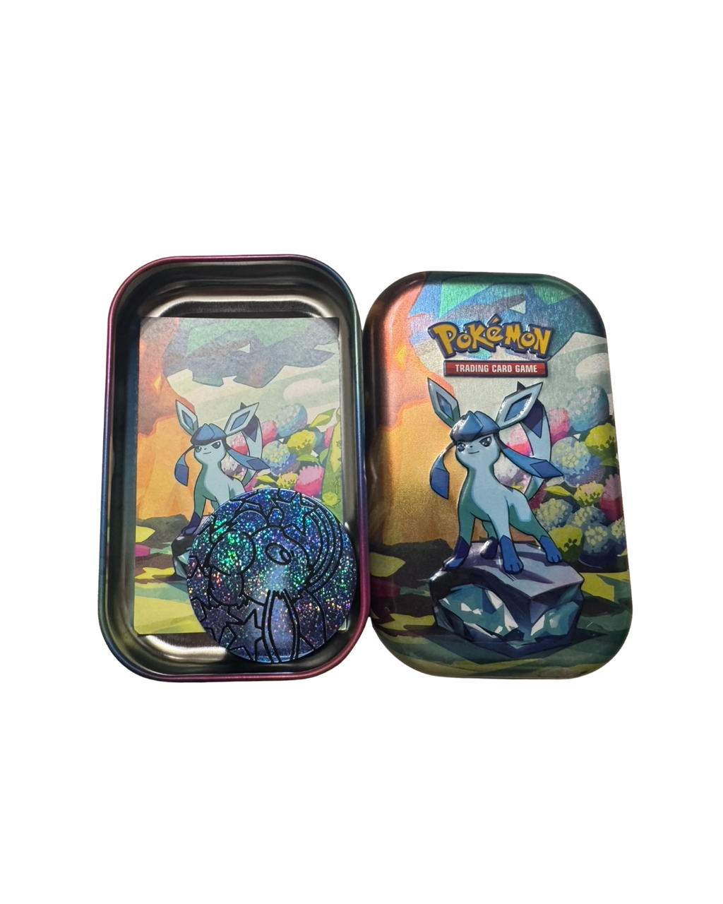 Prismatic Evolutions Glaceon Mini Tin - Leave It or Rip It